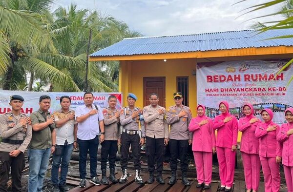 Polres Inhil Bangun Sumur Bor yang Bisa Digunakan 300 Kepala Keluarga